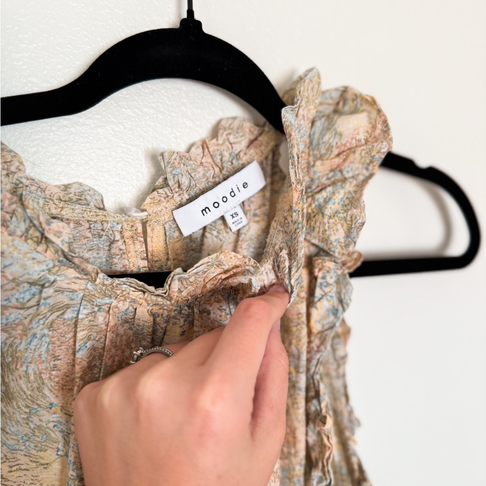 Moodie Multicolor Ruffled Dress